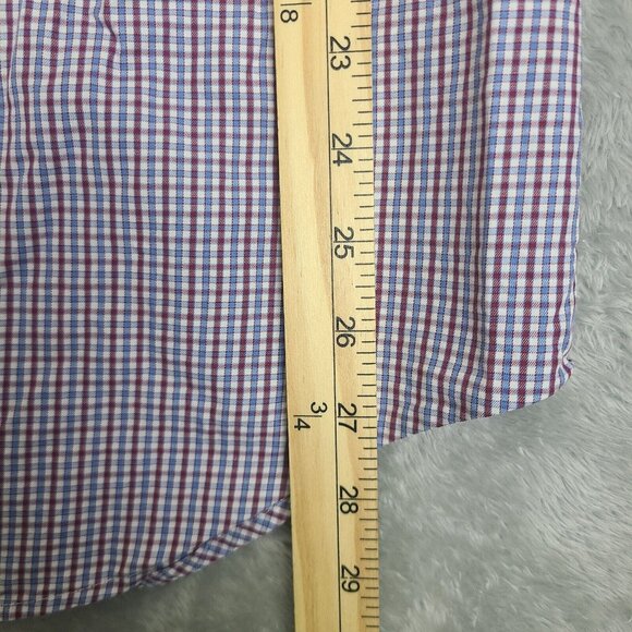 Peter Millar Button Down Shirt Small Cotton Long Sleeve Multicolor Plaid‎ Mens - Picture 5 of 6